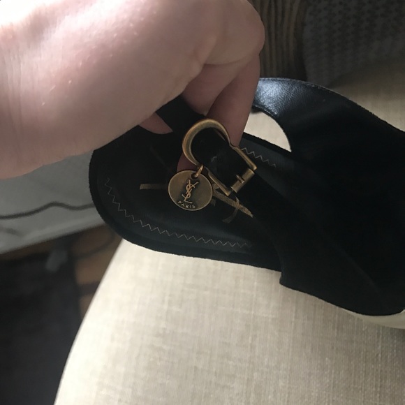 Yves Saint Laurent (YSL) Suede Platform Heels - Picture 6 of 8